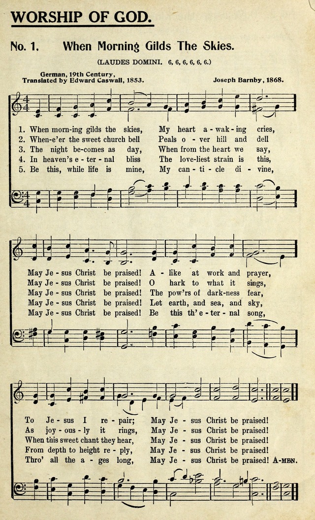 Living Hymns: the small hymnal: a book of worship and praise for the developing life page 5