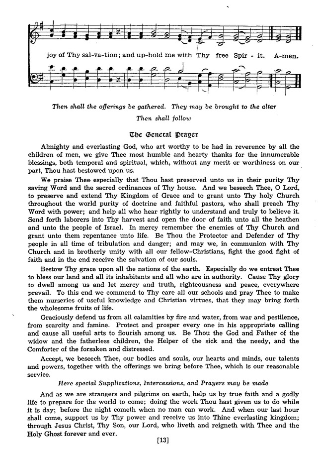 The Lutheran Hymnal page 13