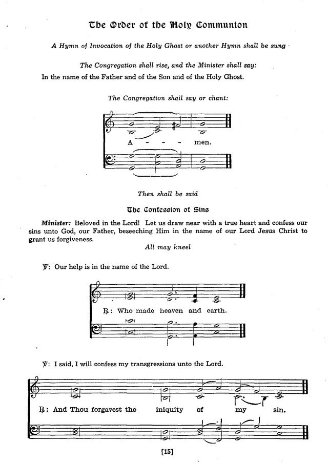 The Lutheran Hymnal page 15