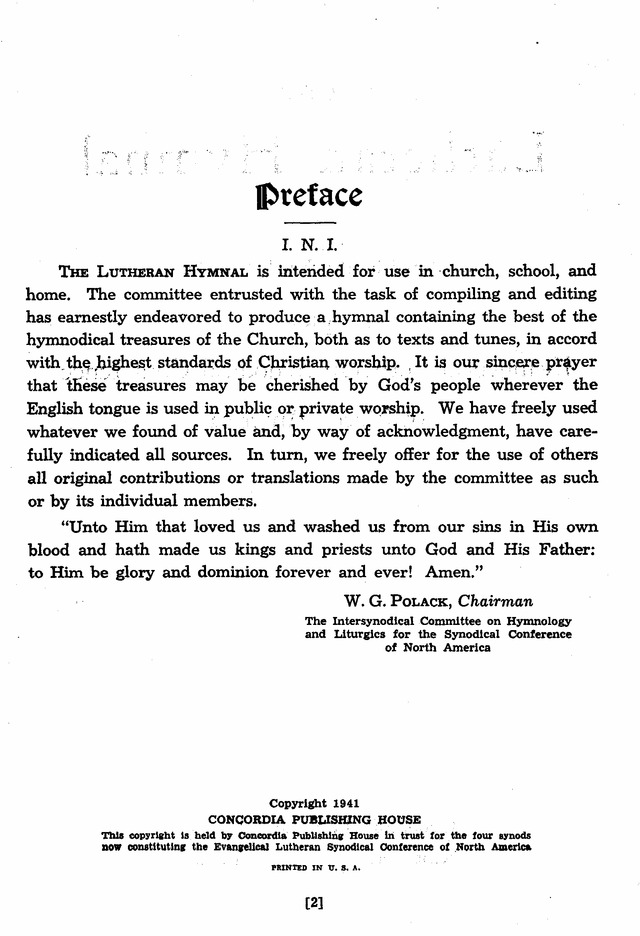 The Lutheran Hymnal page 2