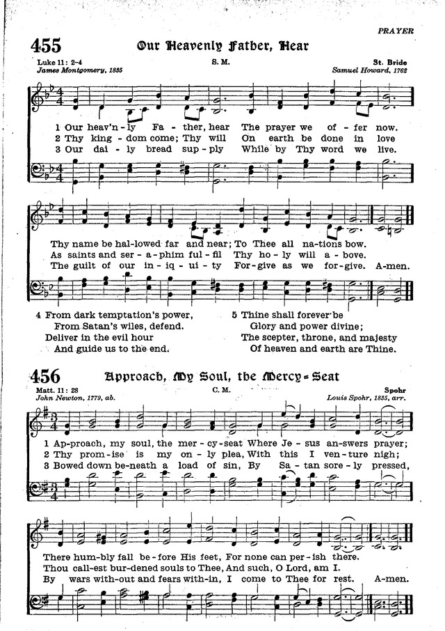 Easter Hymns, Song: Hear Our Prayer, O Heavenly Father - lyrics, midi music  and PDF