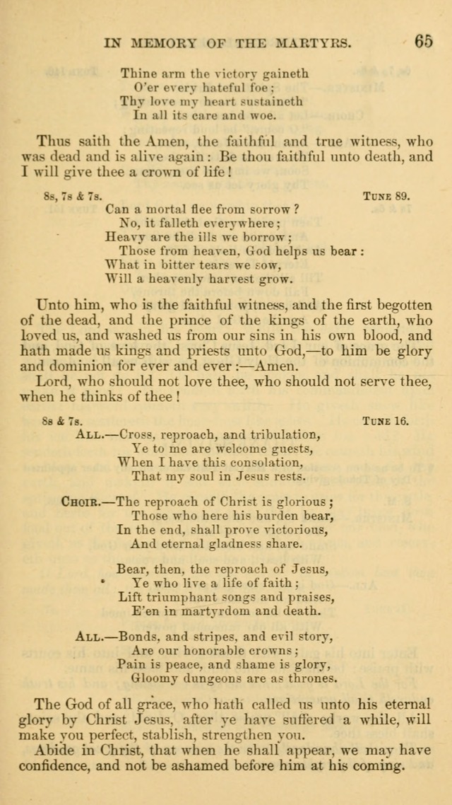 The Liturgy and Hymns of the American Province of the Unitas Fratrum page 65