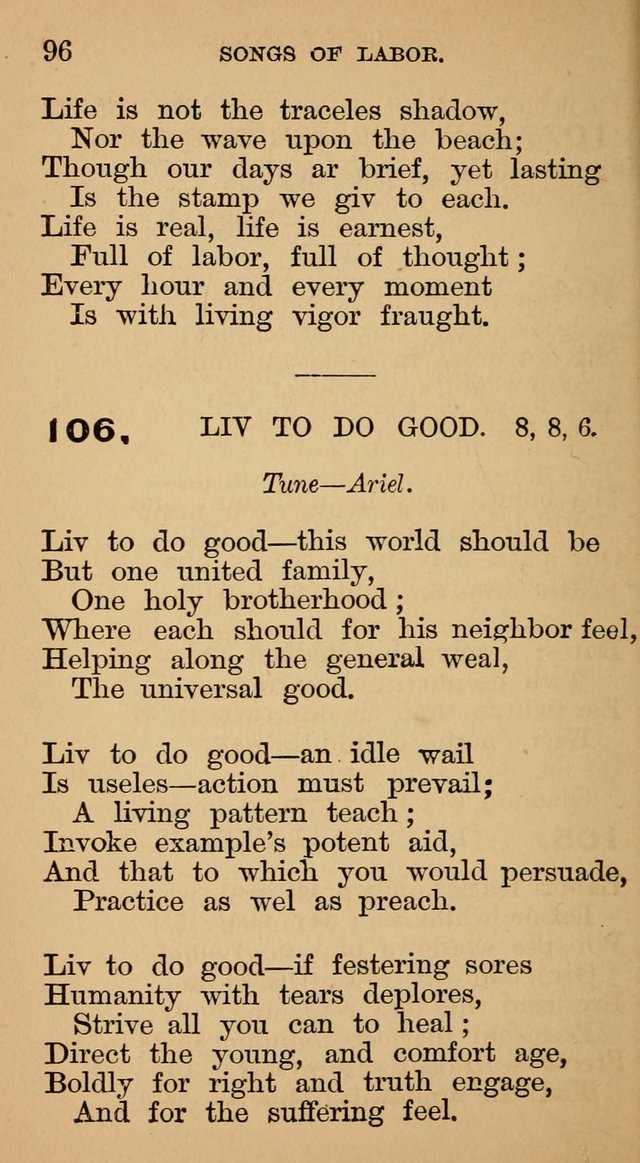 The Liberal Hymn Book: a collection of liberal songs adapted to popular tunes. For use in liberal leagues and other meetings, and in liberal homes page 100