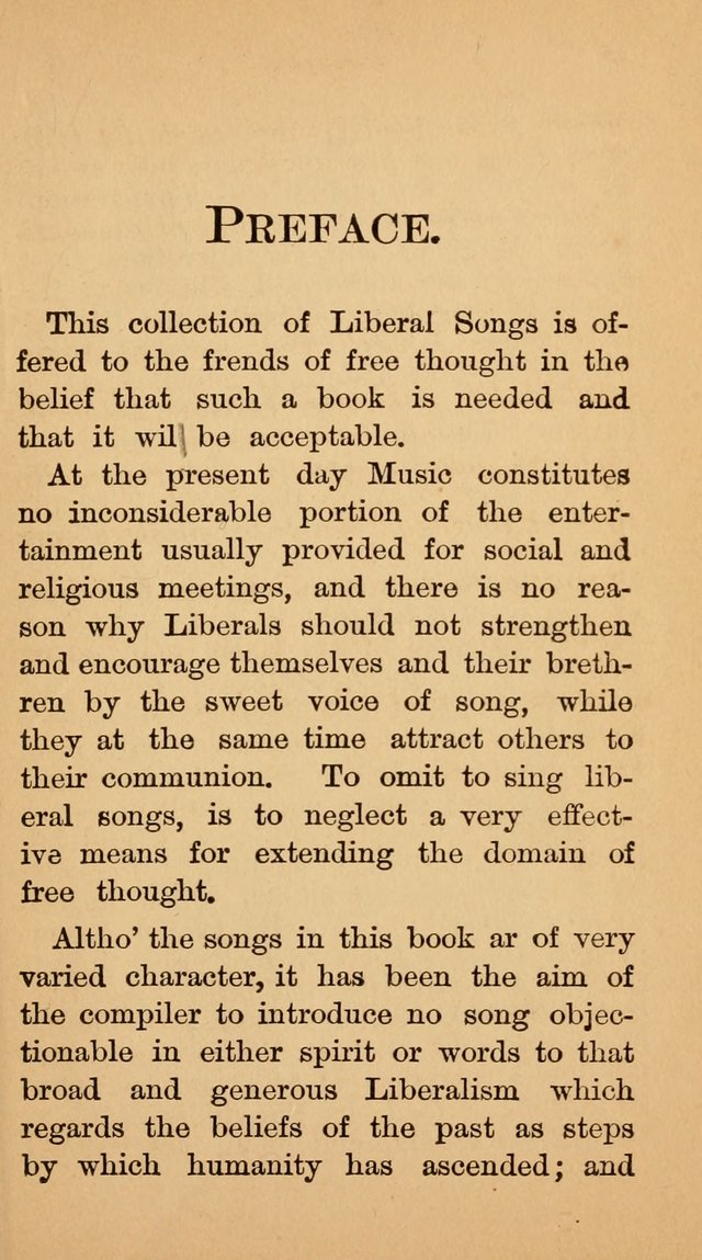 The Liberal Hymn Book: a collection of liberal songs adapted to popular tunes. For use in liberal leagues and other meetings, and in liberal homes page 5