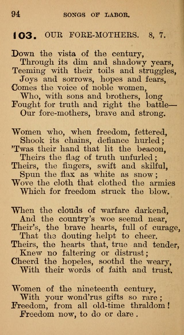 The Liberal Hymn Book: a collection of liberal songs adapted to popular tunes. For use in liberal leagues and other meetings, and in liberal homes page 98