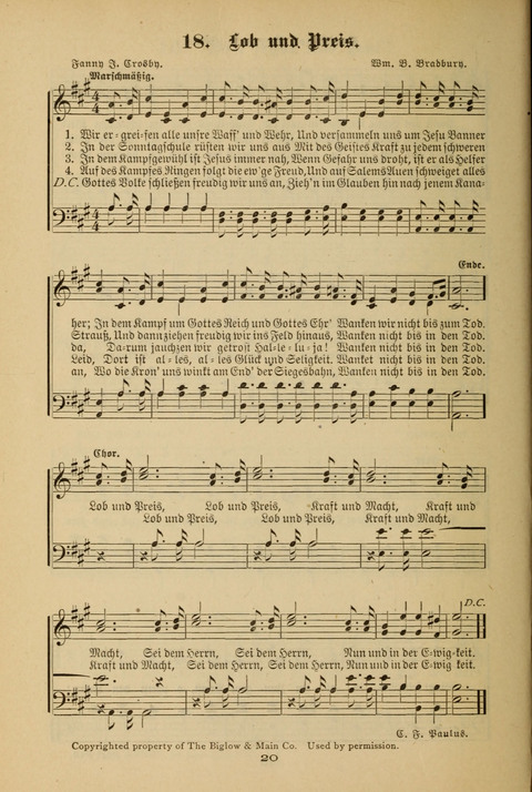 Lobe den Herrn!: eine Liedersammlung für die Sonntagschul- und Jugendwelt page 18