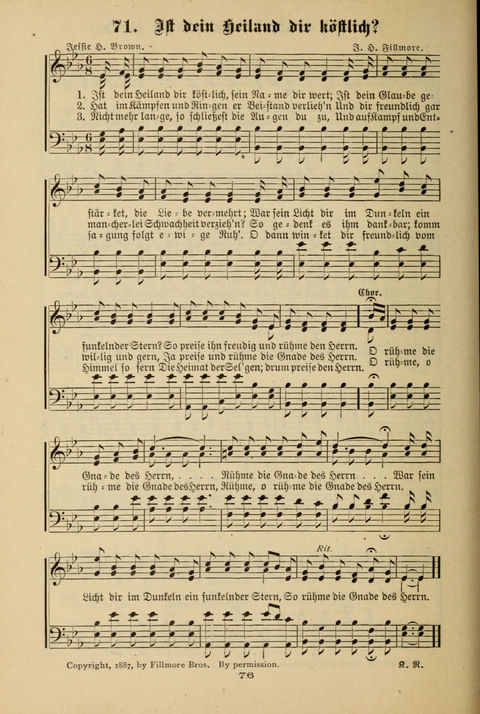 Lobe den Herrn!: eine Liedersammlung für die Sonntagschul- und Jugendwelt page 74