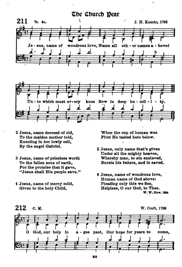 The Lutheran Hymnary 211. Jesus, name of wondrous love | Hymnary.org