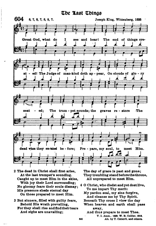 The Lutheran Hymnary page 739