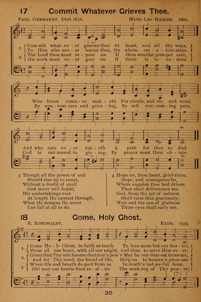 Lutheran Hymnal for the Sunday School page 20