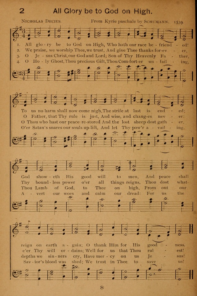 Lutheran Hymnal for the Sunday School page 8