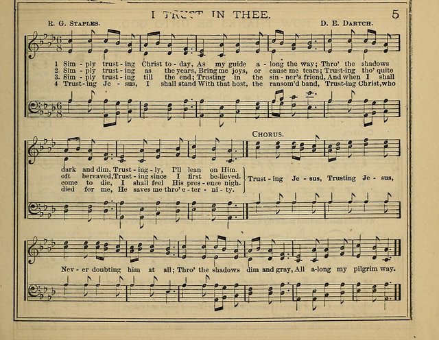 Light and Life: a collection of new hymns and tunes for sunday schools, prayer meetings, praise meetings and revival meetings page 5