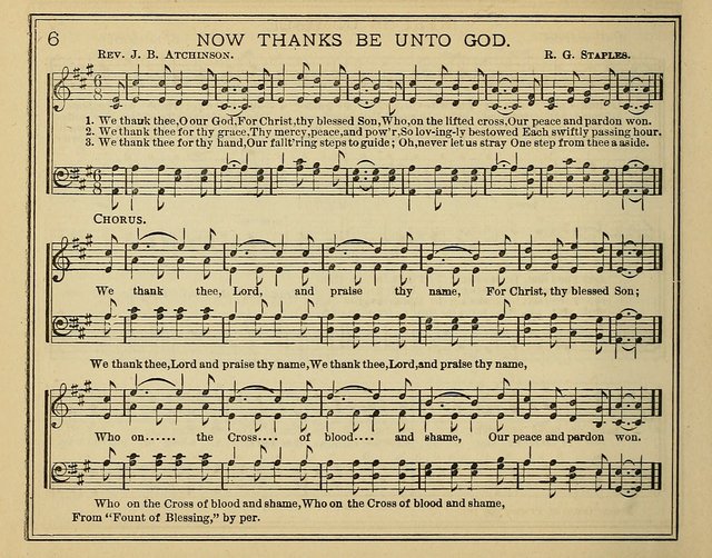 Light and Life: a collection of new hymns and tunes for sunday schools, prayer meetings, praise meetings and revival meetings page 6