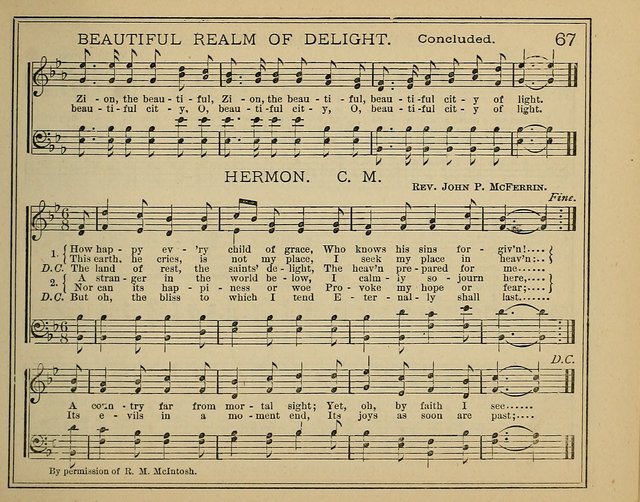 Light and Life: a collection of new hymns and tunes for sunday schools, prayer meetings, praise meetings and revival meetings page 67