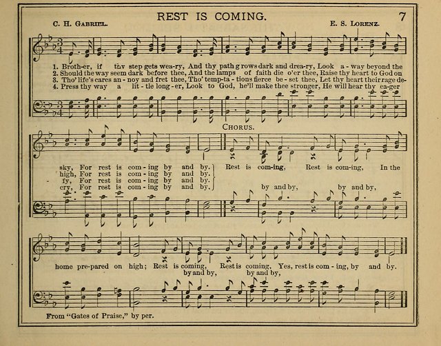 Light and Life: a collection of new hymns and tunes for sunday schools, prayer meetings, praise meetings and revival meetings page 7