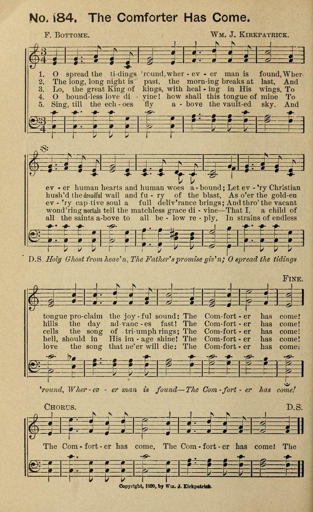 Light and Life Songs: adapted especially to sunday schools, prayer meetings and other social services page 184