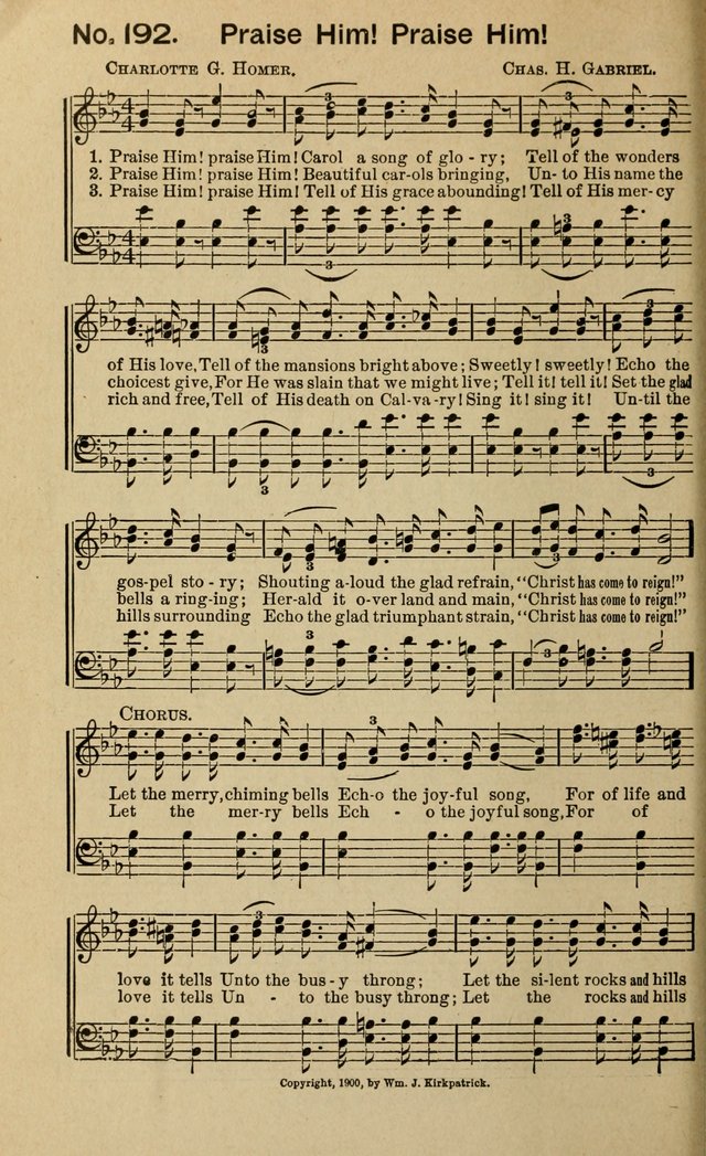 Light and Life Songs: adapted especially to sunday schools, prayer meetings and other social services page 192