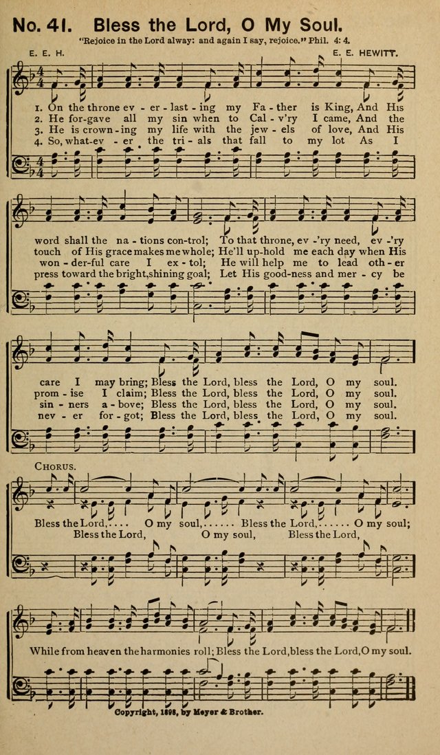 Light and Life Songs: adapted especially to sunday schools, prayer meetings and other social services page 41