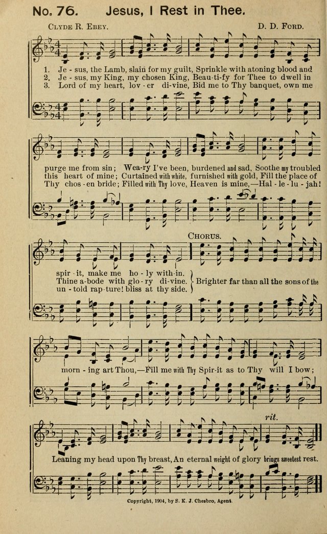 Light and Life Songs: adapted especially to sunday schools, prayer meetings and other social services page 76