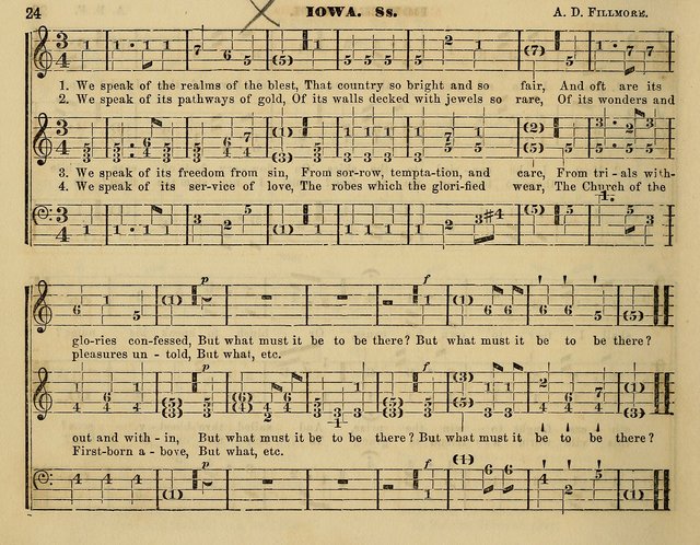 The Little Minstrel: a collection of songs and music, with lessons of instruction, mathematically arranged plan of notation page 24