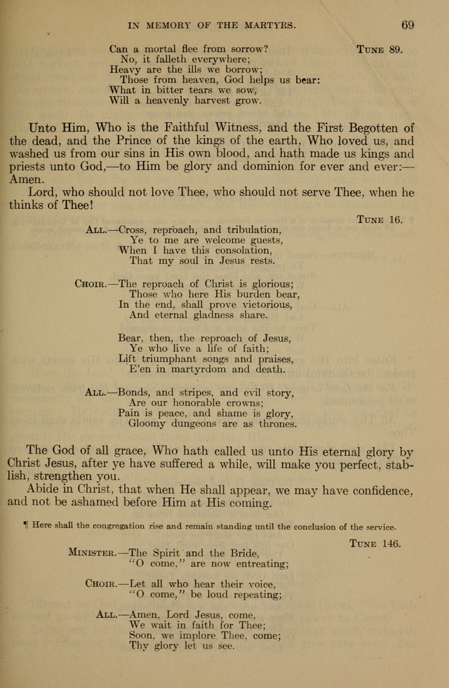 The Liturgy and the Offices of Worship and Hymns of the American Province of the Unitas Fratrum, or the Moravian Church page 69