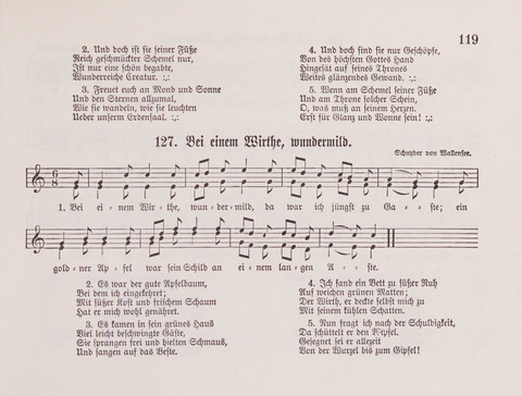 Lieder-Perlen: Eine Sammlung von Liedern geistlichen und gemischten Inhalts, theils in deutscher, theils in englischer Sprache, nebt einer Anzahl Spiellieder, ein-, zwei- und dreistimmig (mit Anhang) page 119