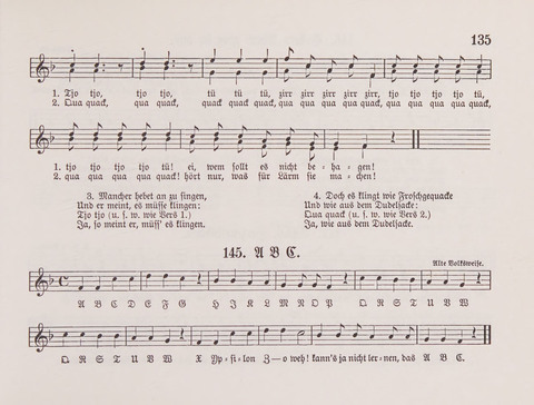 Lieder-Perlen: Eine Sammlung von Liedern geistlichen und gemischten Inhalts, theils in deutscher, theils in englischer Sprache, nebt einer Anzahl Spiellieder, ein-, zwei- und dreistimmig (mit Anhang) page 135