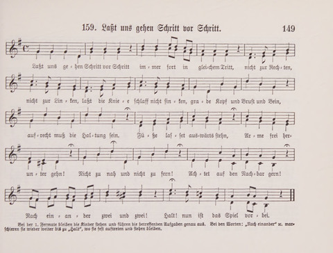 Lieder-Perlen: Eine Sammlung von Liedern geistlichen und gemischten Inhalts, theils in deutscher, theils in englischer Sprache, nebt einer Anzahl Spiellieder, ein-, zwei- und dreistimmig (mit Anhang) page 149