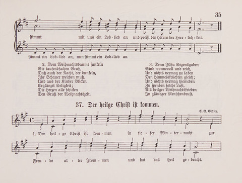 Lieder-Perlen: Eine Sammlung von Liedern geistlichen und gemischten Inhalts, theils in deutscher, theils in englischer Sprache, nebt einer Anzahl Spiellieder, ein-, zwei- und dreistimmig (mit Anhang) page 35