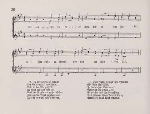 Lieder-Perlen: Eine Sammlung von Liedern geistlichen und gemischten Inhalts, theils in deutscher, theils in englischer Sprache, nebt einer Anzahl Spiellieder, ein-, zwei- und dreistimmig (mit Anhang) page 36