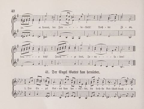 Lieder-Perlen: Eine Sammlung von Liedern geistlichen und gemischten Inhalts, theils in deutscher, theils in englischer Sprache, nebt einer Anzahl Spiellieder, ein-, zwei- und dreistimmig (mit Anhang) page 40