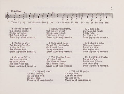 Lieder-Perlen: Eine Sammlung von Liedern geistlichen und gemischten Inhalts, theils in deutscher, theils in englischer Sprache, nebt einer Anzahl Spiellieder, ein-, zwei- und dreistimmig (mit Anhang) page 5
