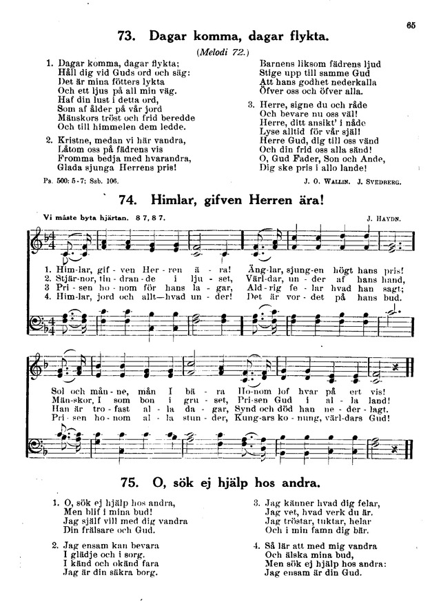 Lutherförbundets Sångbok S73. Dagar komma, dagar flykta | Hymnary.org