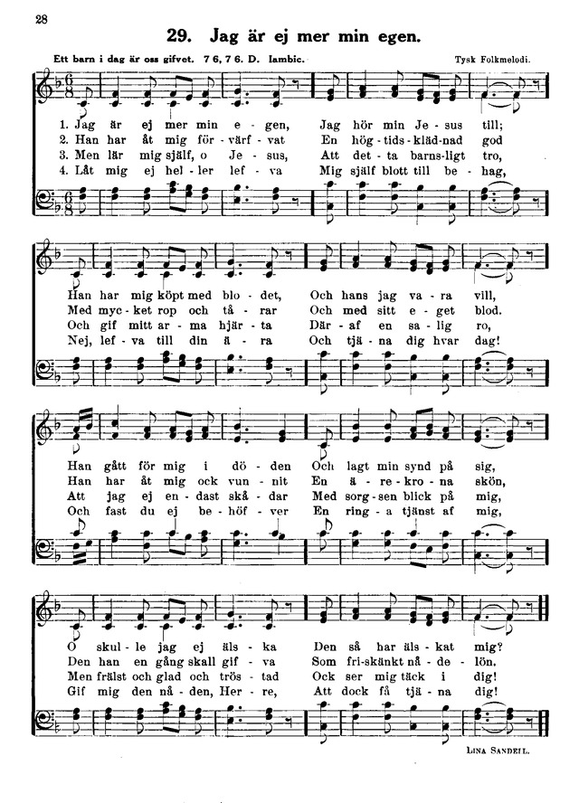 Lutherförbundets Sångbok page v
