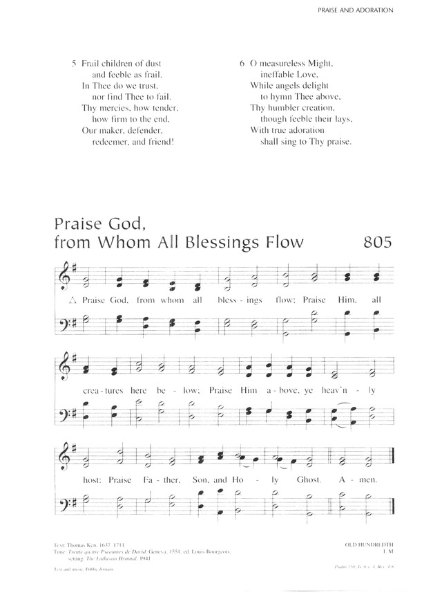 Lutheran Doxology For Giving Thanks