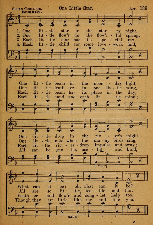 Little Sacred Songs: for Little Singers of the primary department of the Sunday school, and for Kindergartens and the home page 139
