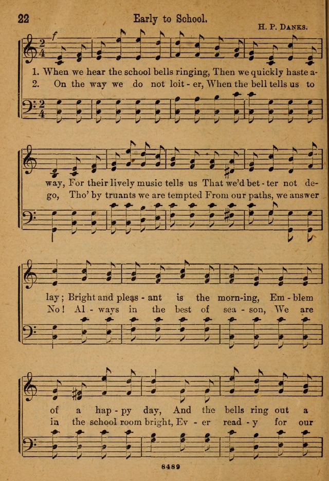 Little Sacred Songs: for Little Singers of the primary department of the Sunday school, and for Kindergartens and the home page 22