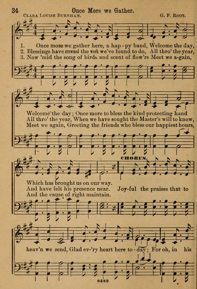 Little Sacred Songs: for Little Singers of the primary department of the Sunday school, and for Kindergartens and the home page 34