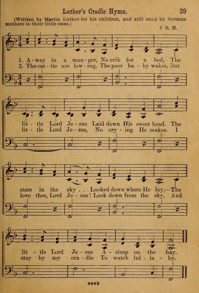 Little Sacred Songs: for Little Singers of the primary department of the Sunday school, and for Kindergartens and the home page 39