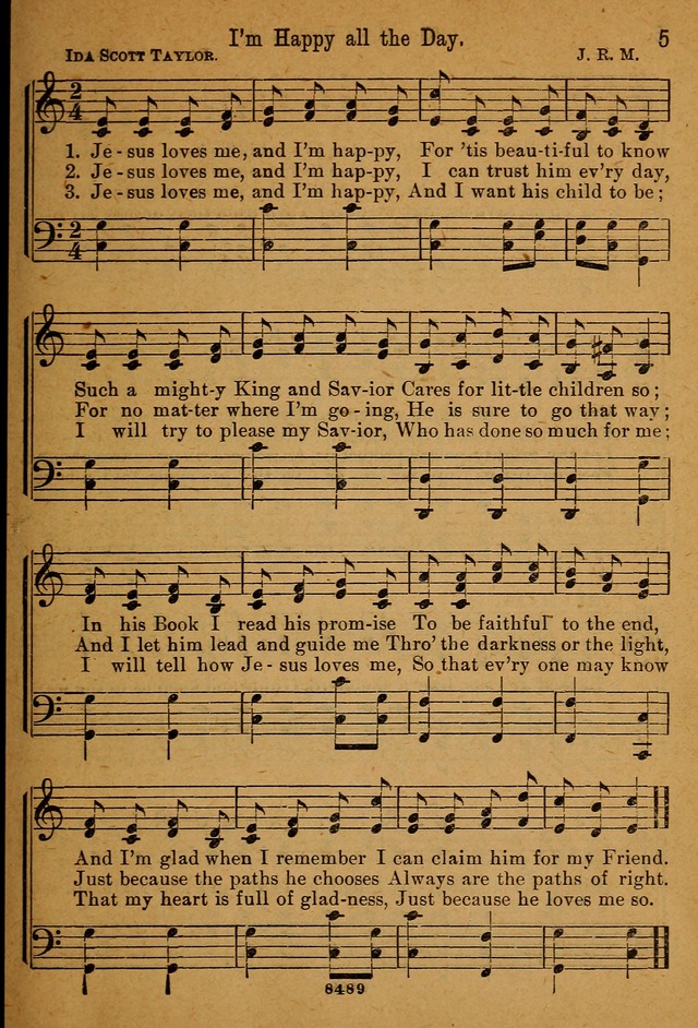 Little Sacred Songs: for Little Singers of the primary department of the Sunday school, and for Kindergartens and the home page 5