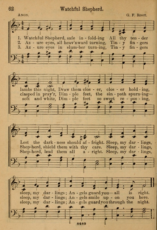 Little Sacred Songs: for Little Singers of the primary department of the Sunday school, and for Kindergartens and the home page 62