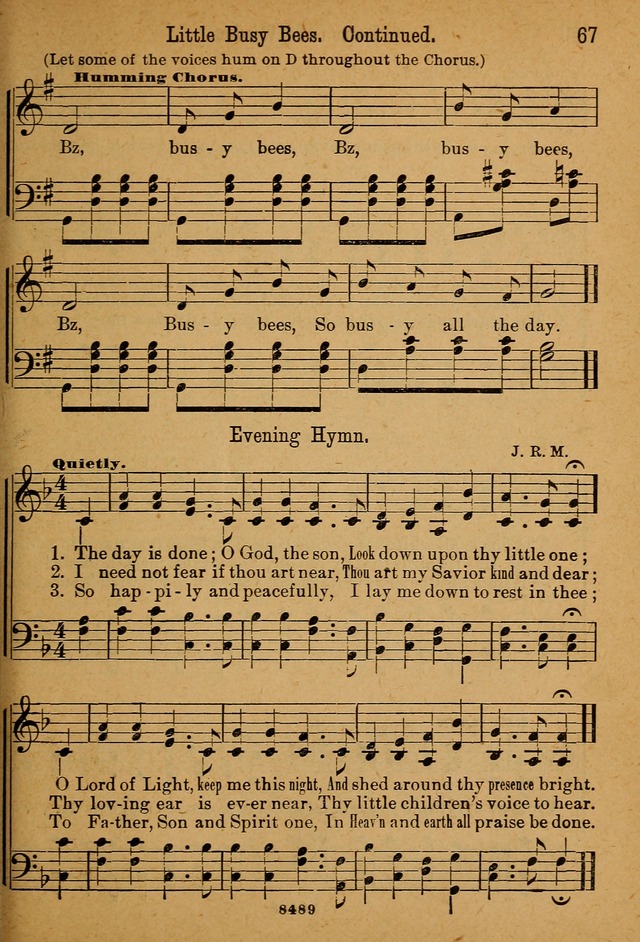 Little Sacred Songs: for Little Singers of the primary department of the Sunday school, and for Kindergartens and the home page 67