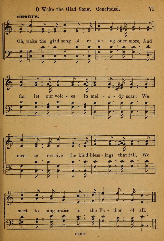 Little Sacred Songs: for Little Singers of the primary department of the Sunday school, and for Kindergartens and the home page 71