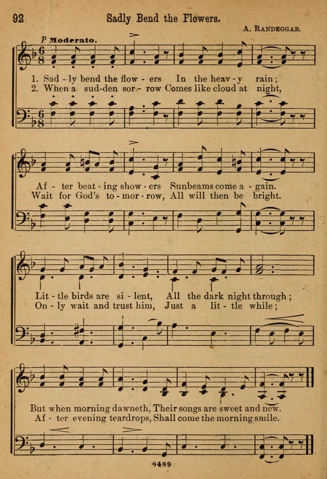 Little Sacred Songs: for Little Singers of the primary department of the Sunday school, and for Kindergartens and the home page 92