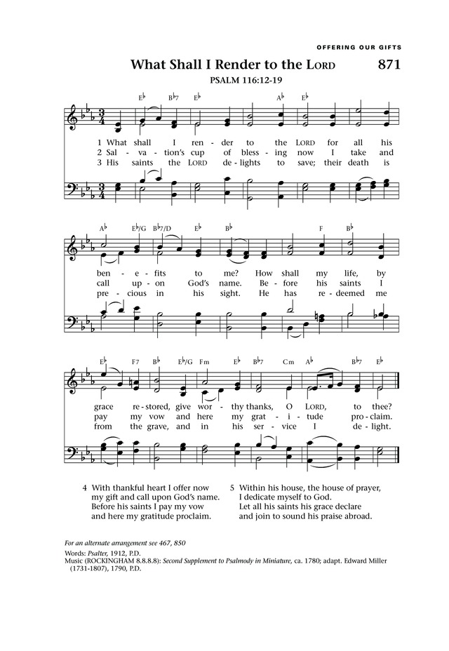 Lift Up Your Hearts: psalms, hymns, and spiritual songs page 946