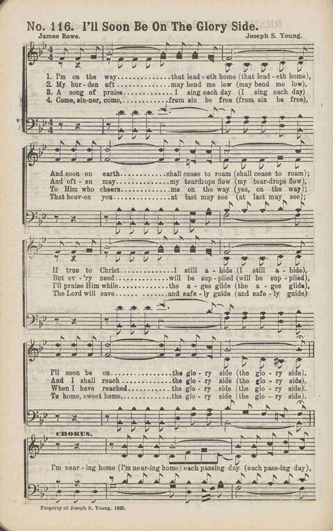 Living Words: a collection of sacred songs, both new and old, for the church, the Sunday school, the revival meeting, the singing convention, and all kinds of religious work and worship page 116