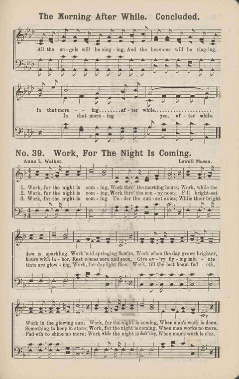 Living Words: a collection of sacred songs, both new and old, for the church, the Sunday school, the revival meeting, the singing convention, and all kinds of religious work and worship page 39
