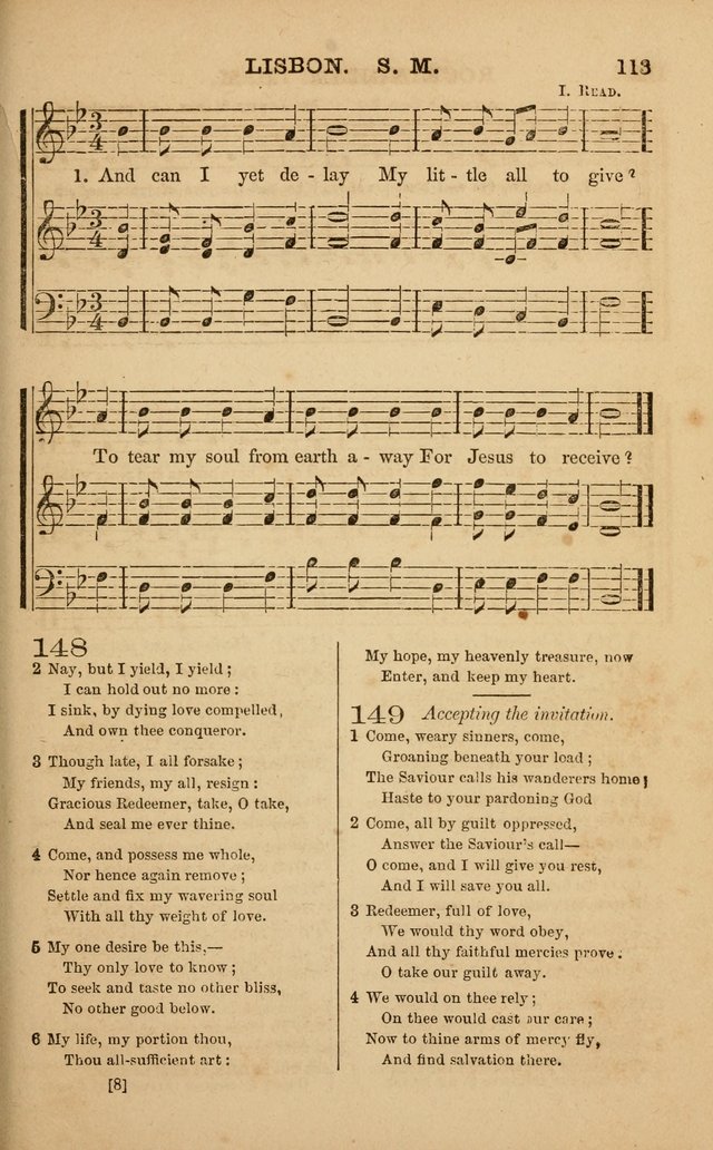 The Melodeon: a collection of hymns and tunes with original and selected music, adapted to all occiasions of social worship page 113
