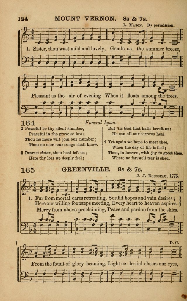 The Melodeon: a collection of hymns and tunes with original and selected music, adapted to all occiasions of social worship page 124