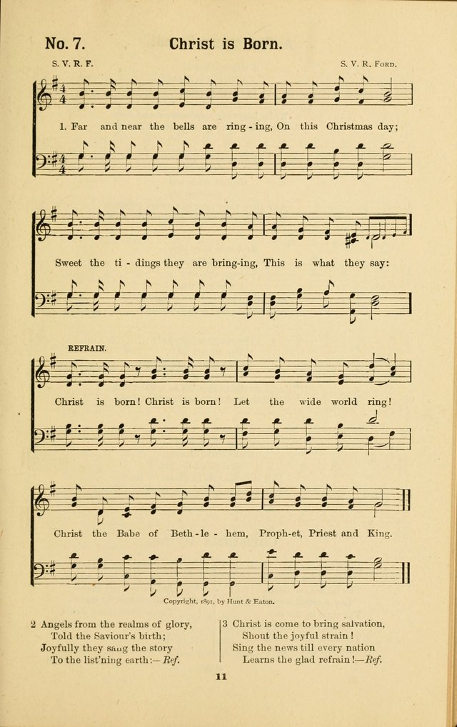 Melodies for Little People: containing also one hundred recitations for Sunday-schools, anniversary occasions, concerts, entertainments, and sociables, with songs adapted... page 11